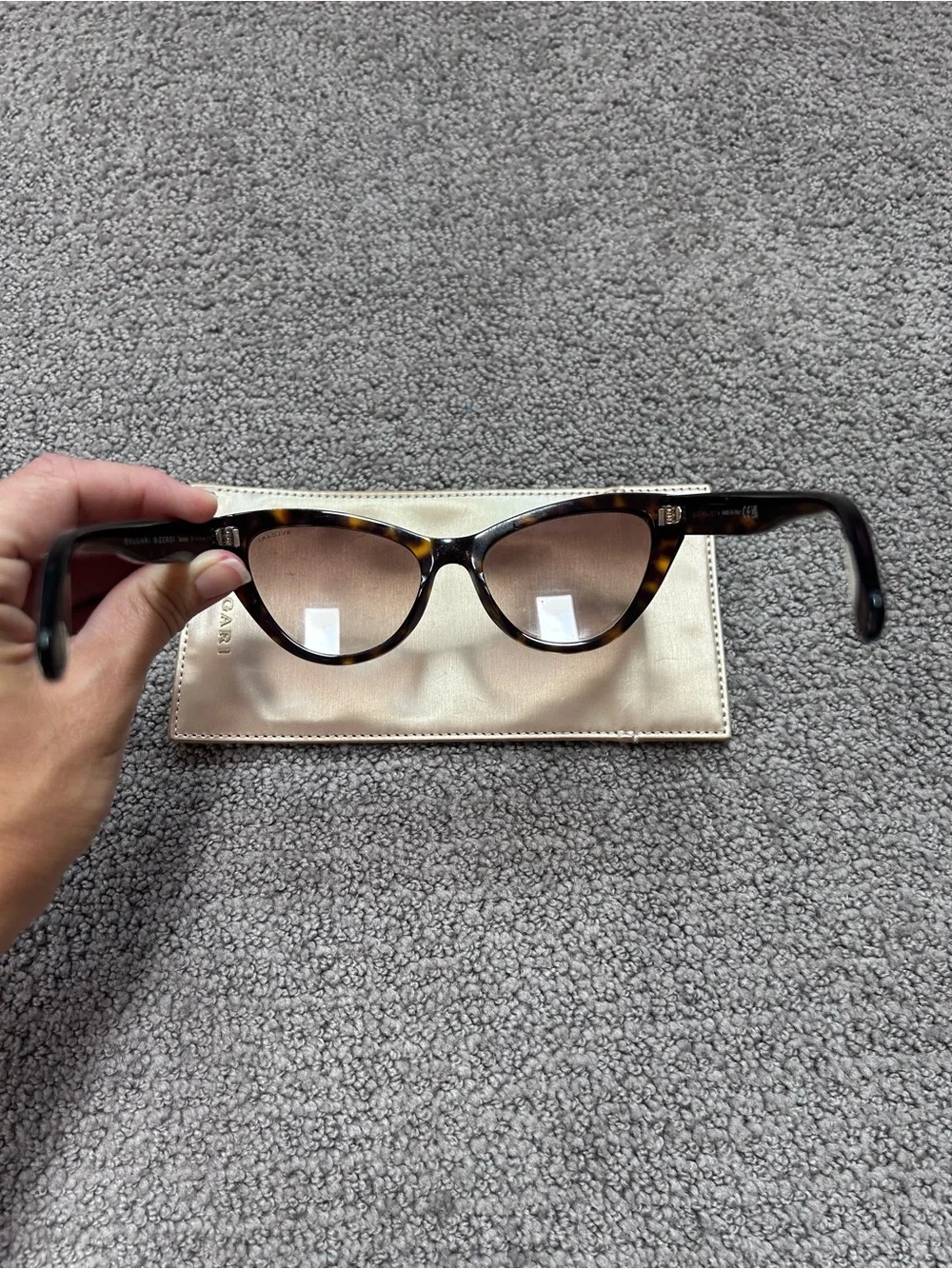 Bvlgari B.zero1 Havana Cat Eye Sunglasses - Size: 54/18/145